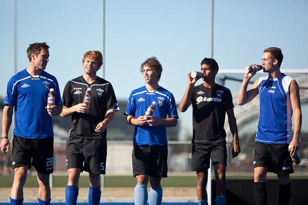 The Black Sticks men's hockey team quench their thirst with 